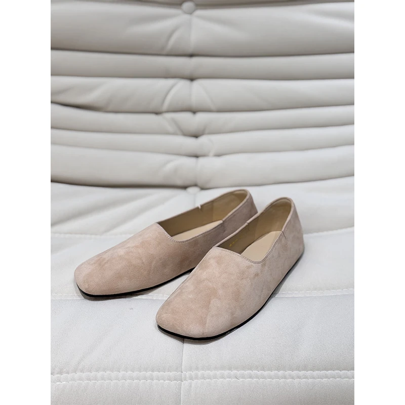 【一脚蹬】羊皮方头时尚奶奶鞋1365