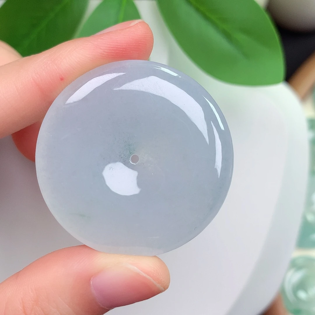 颈饰未镶嵌翡翠平安扣 36.9-5.4mm
