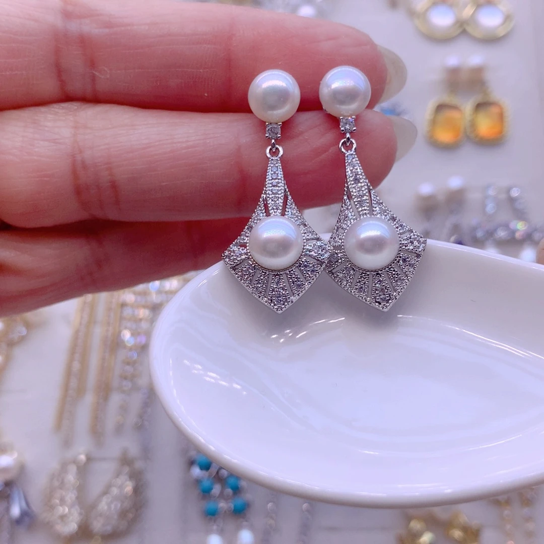 耳饰淡水珍珠合金