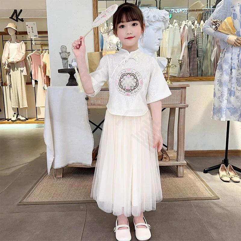 裙子女童春装套头休闲风春季洋气宝宝分体儿童春秋新款爆款童装