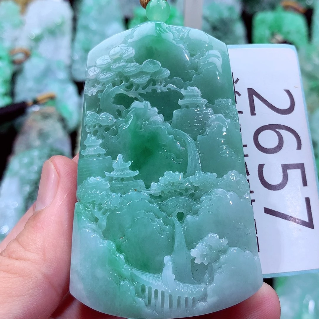 翡翠未镶嵌吊坠(不含链)