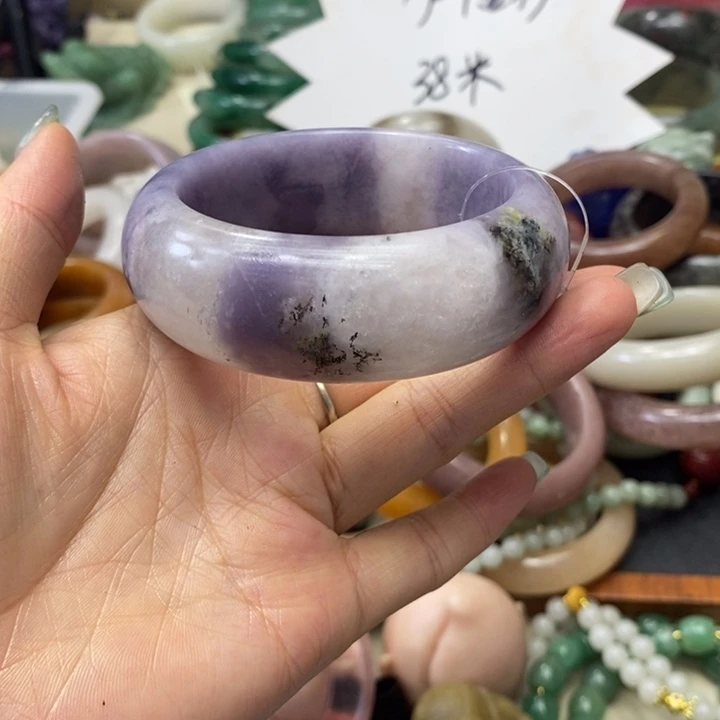 未镶嵌手镯石英质玉甜*
