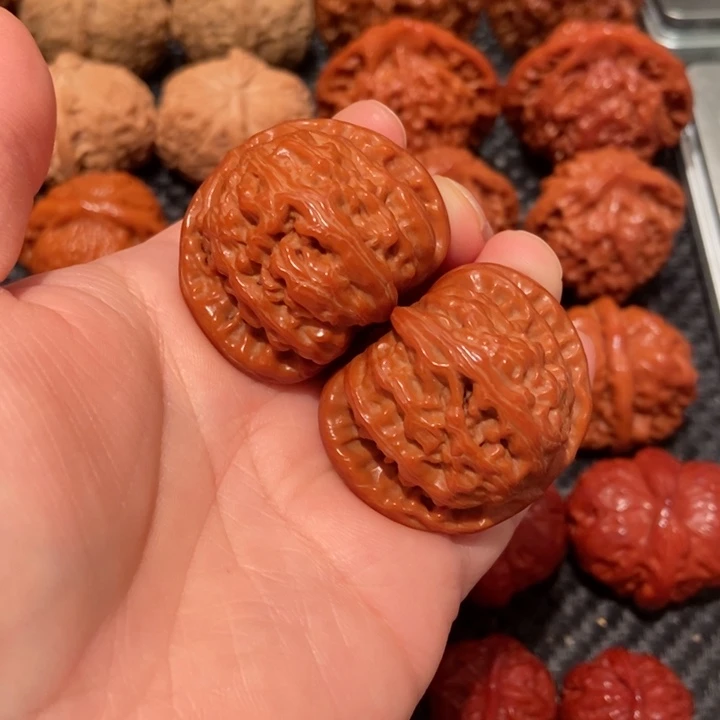 把件文玩核桃39.1尺寸白狮子1656