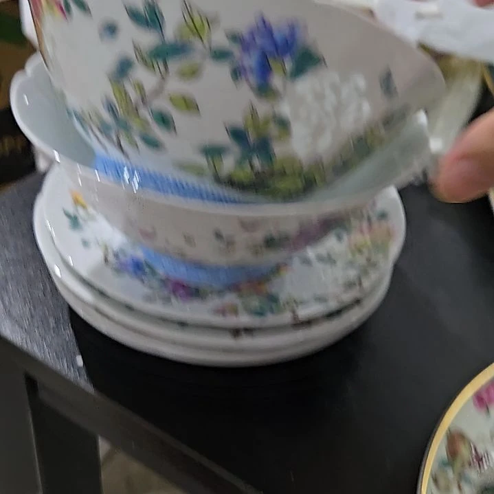 瓷片微瑕玲珑6寸2个面碗66666666
