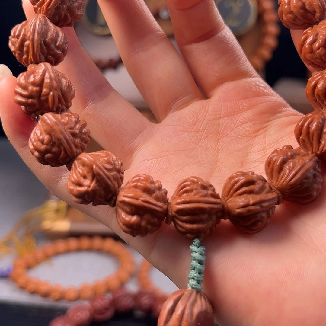 疯***跳手串桃核19野生红魔