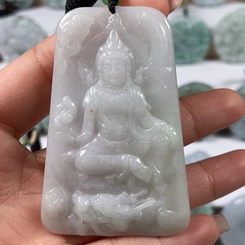 翡翠颈饰未镶嵌玉龙观音福利