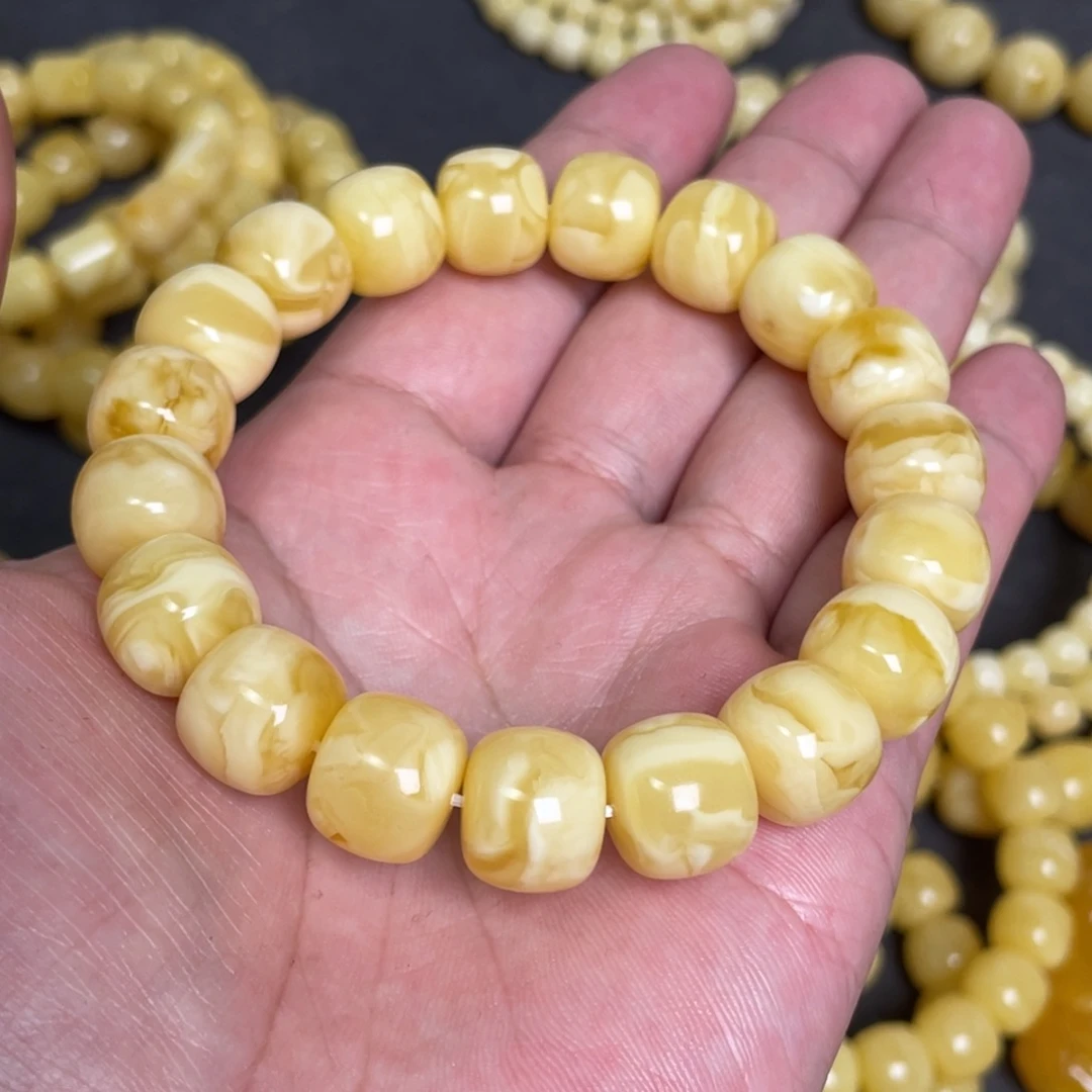 蜜蜡未镶嵌裸石蜜蜡手串13.3mm