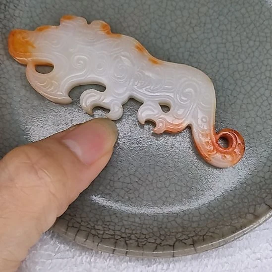 摆件开片瓷器瓷片摆件
