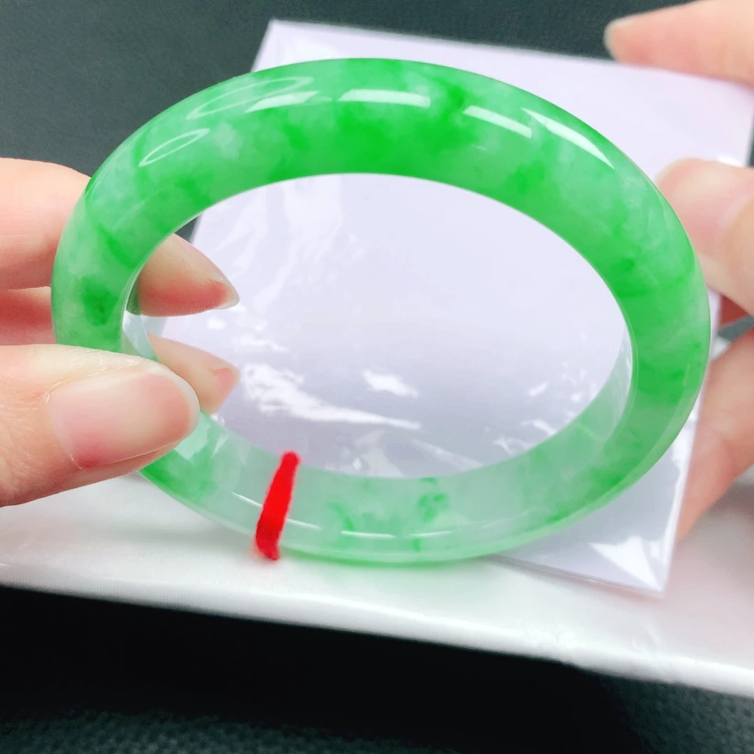 翡翠未镶嵌手镯55圈