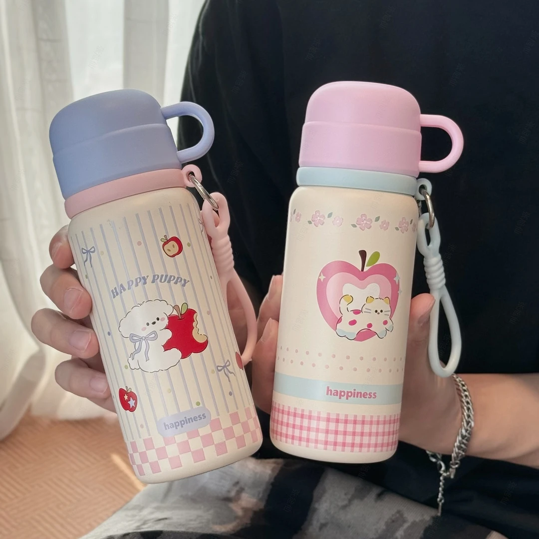 一杯三饮水杯保温杯大容量316不锈钢女高颜值带吸管便携学生杯子