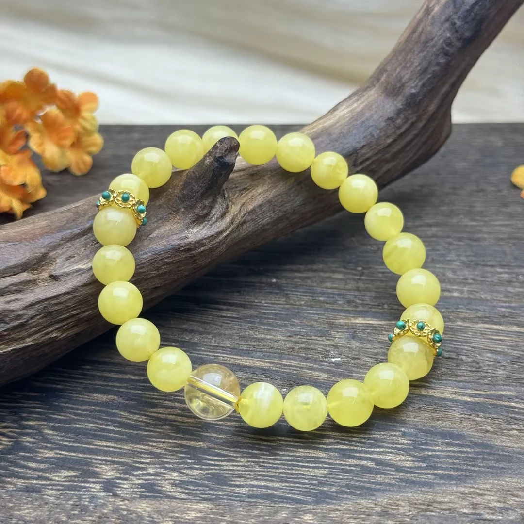 【小北好物】蜜蜡DIY单圈手串约7.5mm+【多样性发一件】-17QH246X75