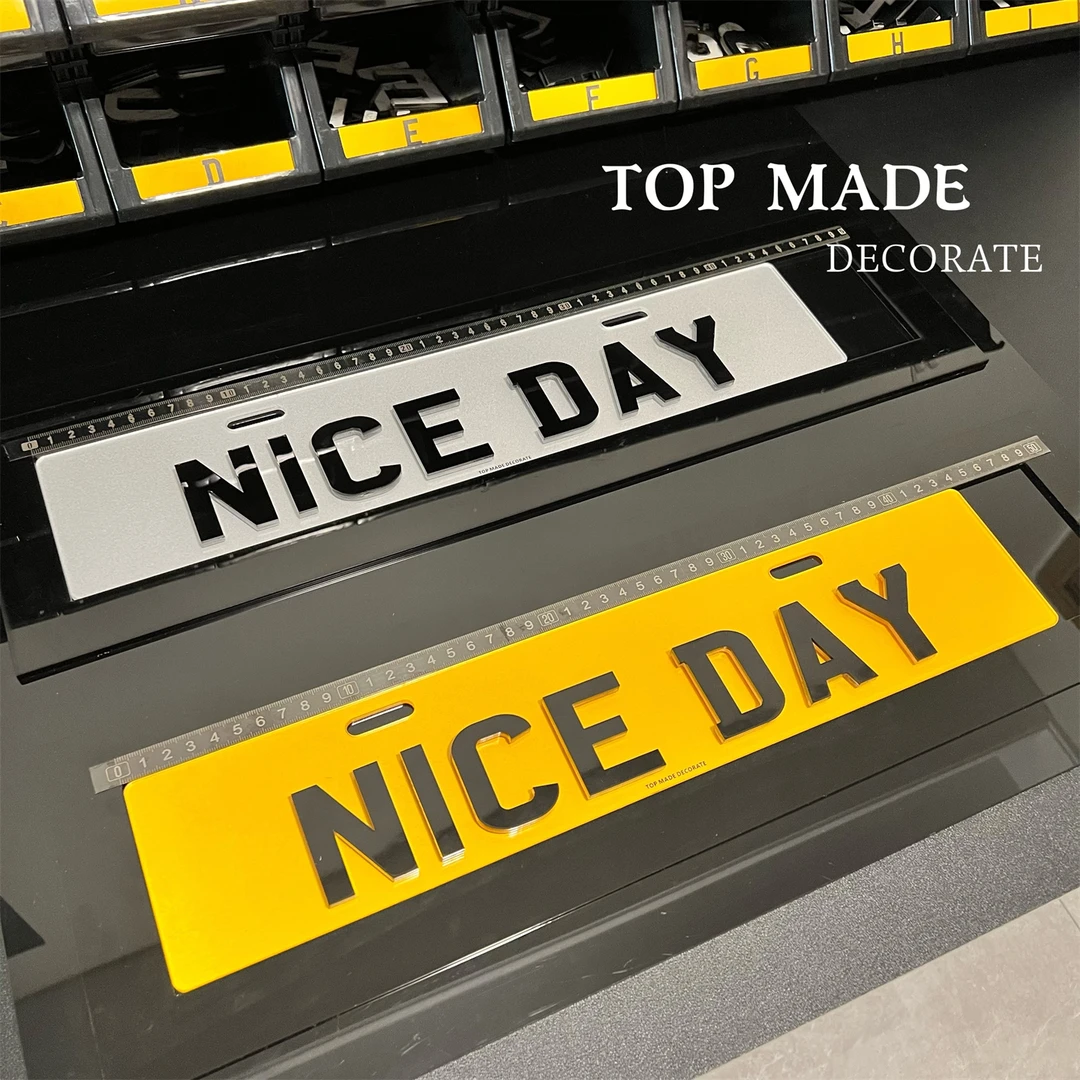 改装定制外国牌照香港车牌装饰牌亚克力3D立体汽车电车下面副牌