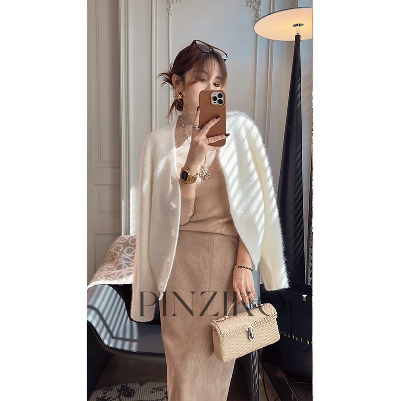 【年终宠粉大促】【PINZIKO】桃可~小众设计感长袖舒适韩版毛衣TJA529