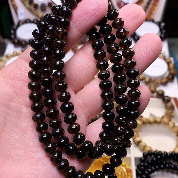 琥珀未镶嵌裸石8+血翳珀270