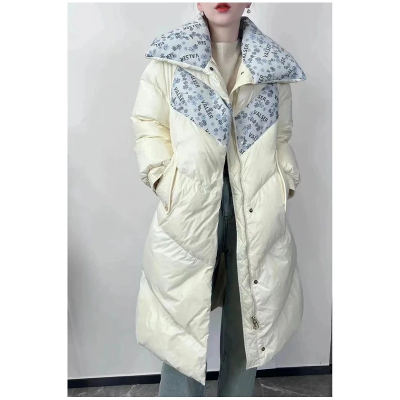 长款时尚百搭加厚保暖韩版秋冬羽绒服ZB0001