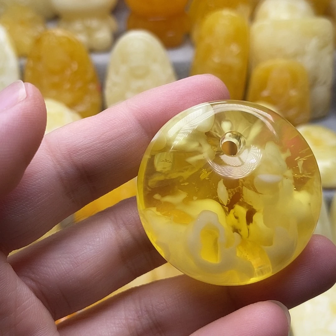 琥珀颈饰未镶嵌琥珀蜜蜡吊坠