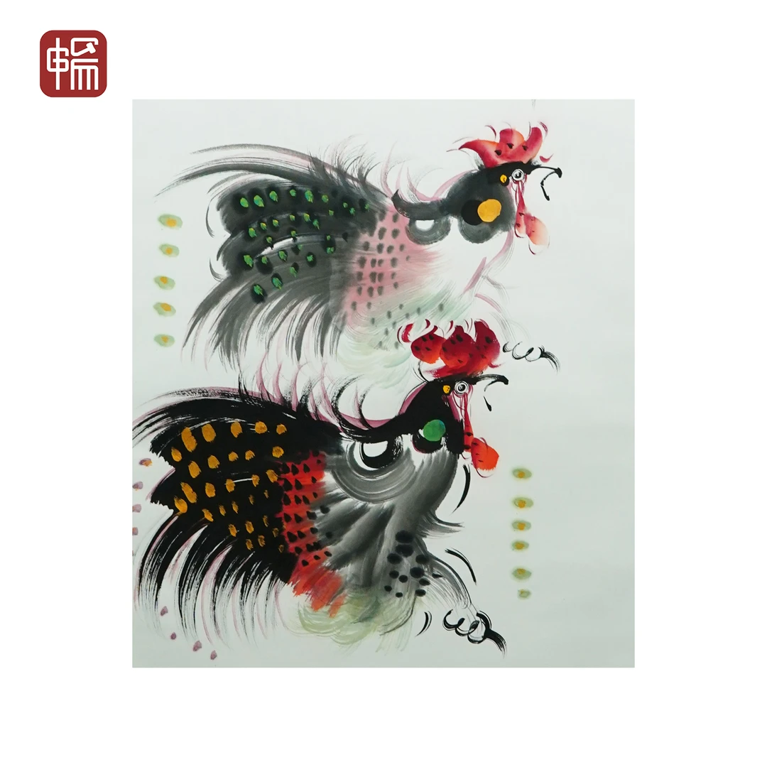 B222 2004年作《大吉图》136*66（8.07） 纸本立轴 FL