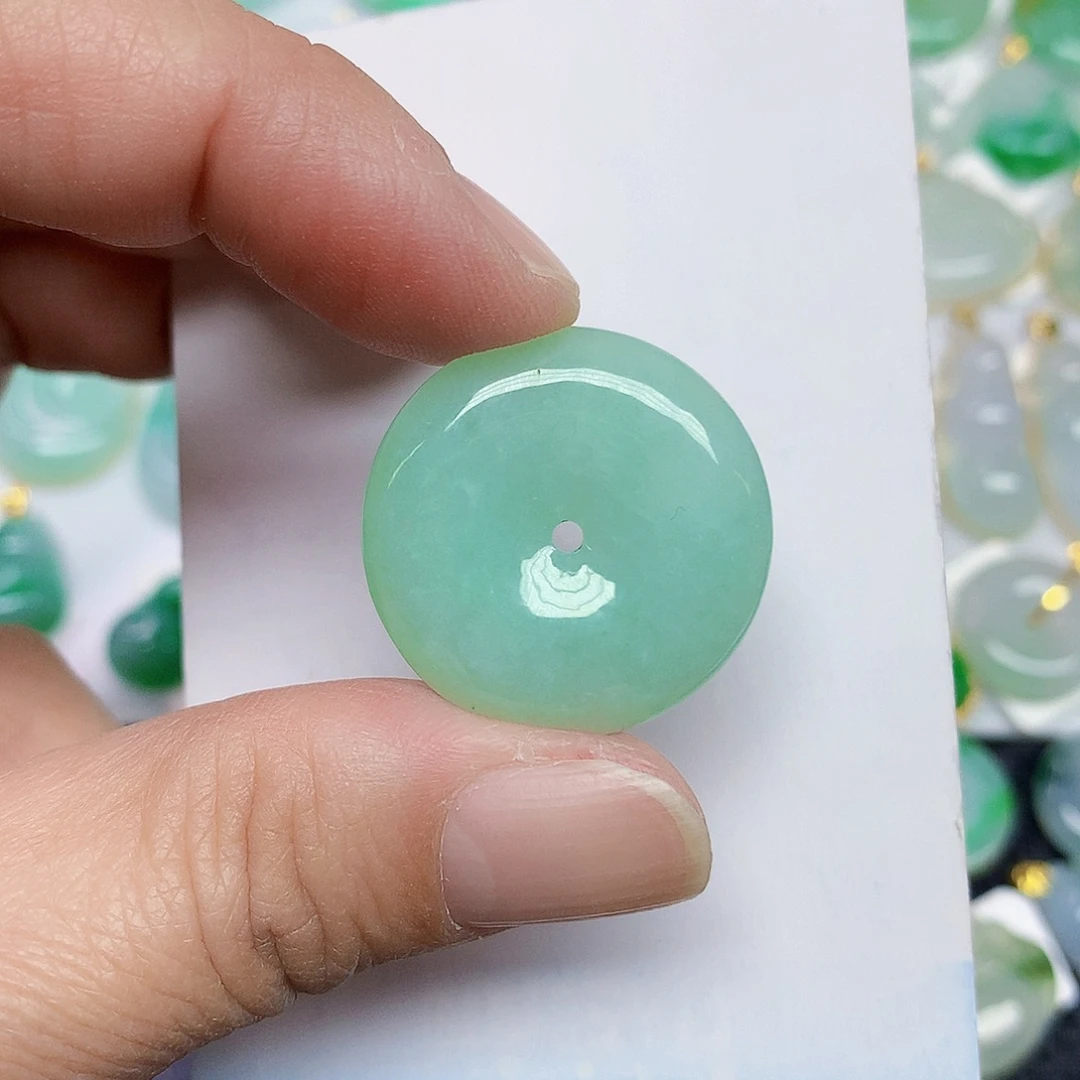 翡翠未镶嵌颈饰356789