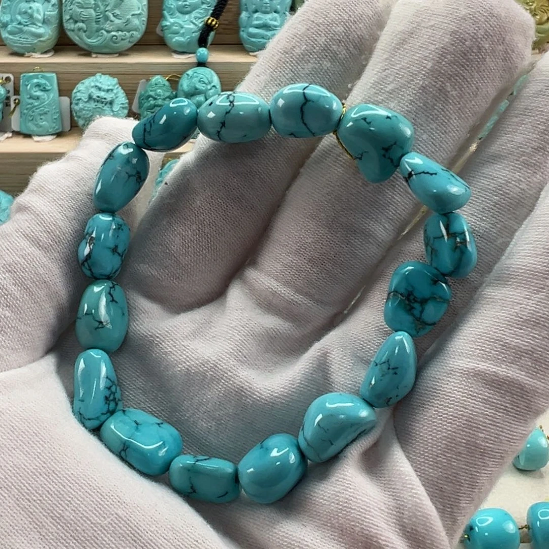 未镶嵌绿松石随形手串9.7mm