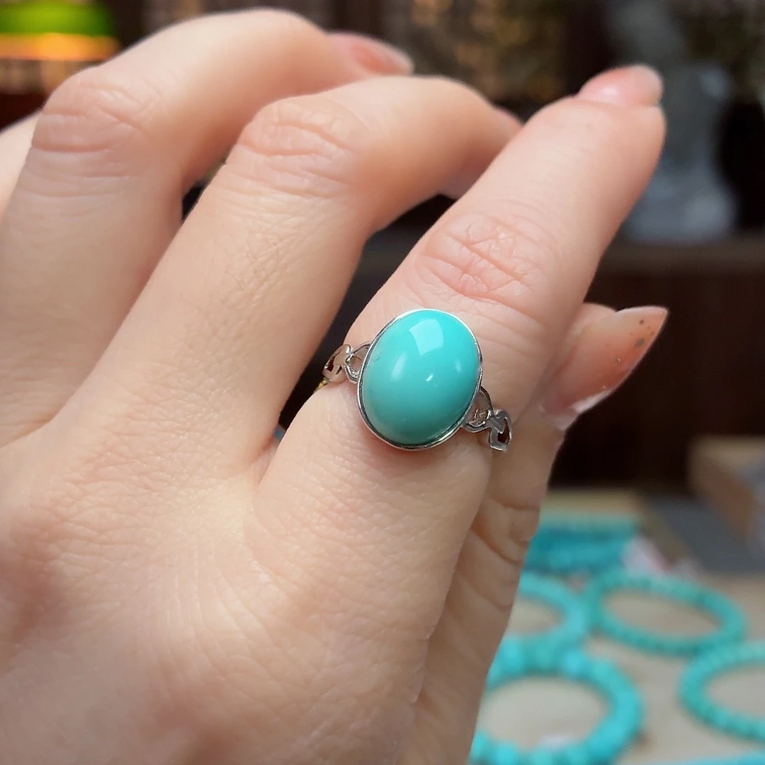 银S925镶嵌绿松石珠宝奇石