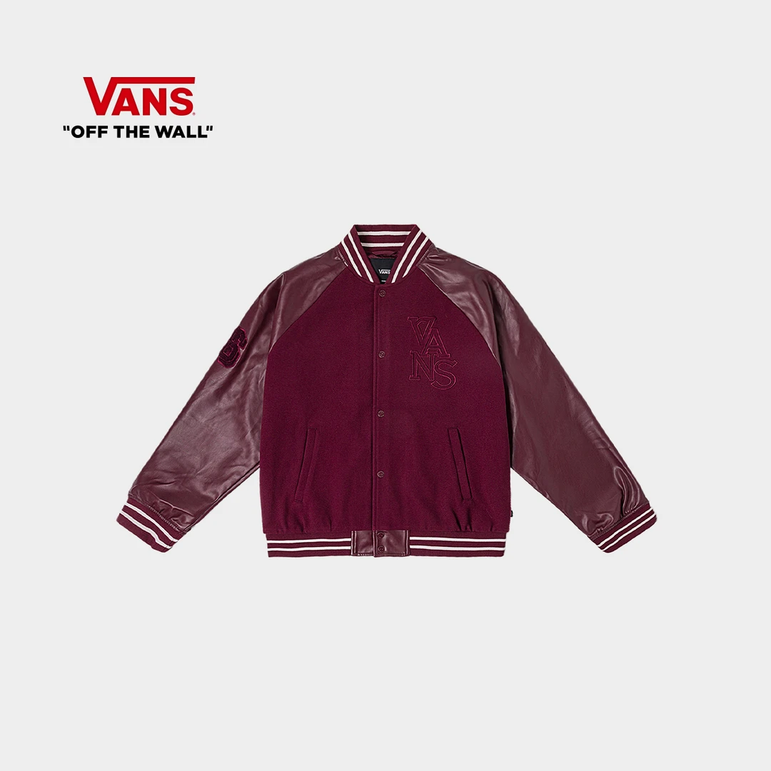 Vans范斯官方 男子夹克帅气立领蛇年印花棒球服NDW4QU