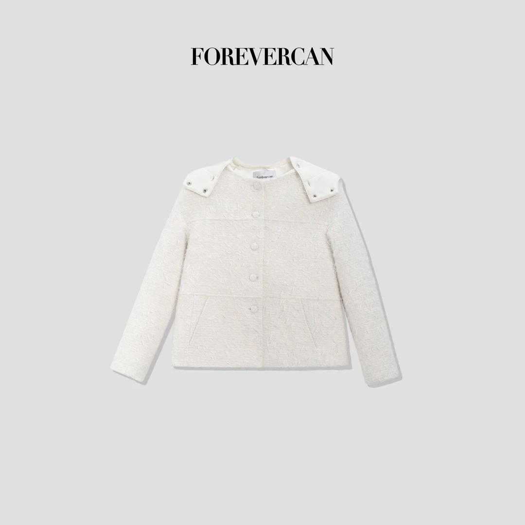 FOREVERCAN“北海道”小香风客订粗花呢收腰西装外套上衣 SC21943