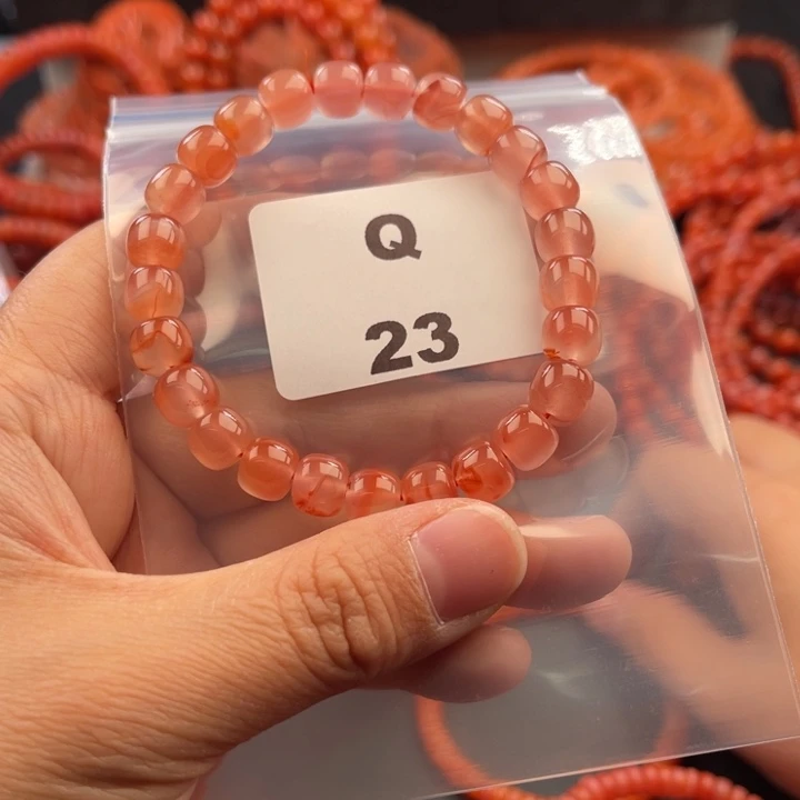 南红玛瑙未镶嵌多样性发货默认微瑕称重8mm