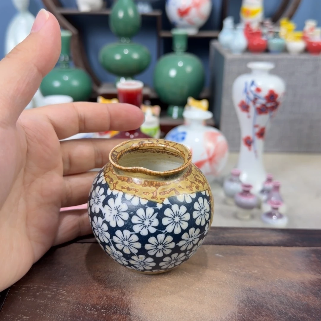 陶瓷手工小花器摆件