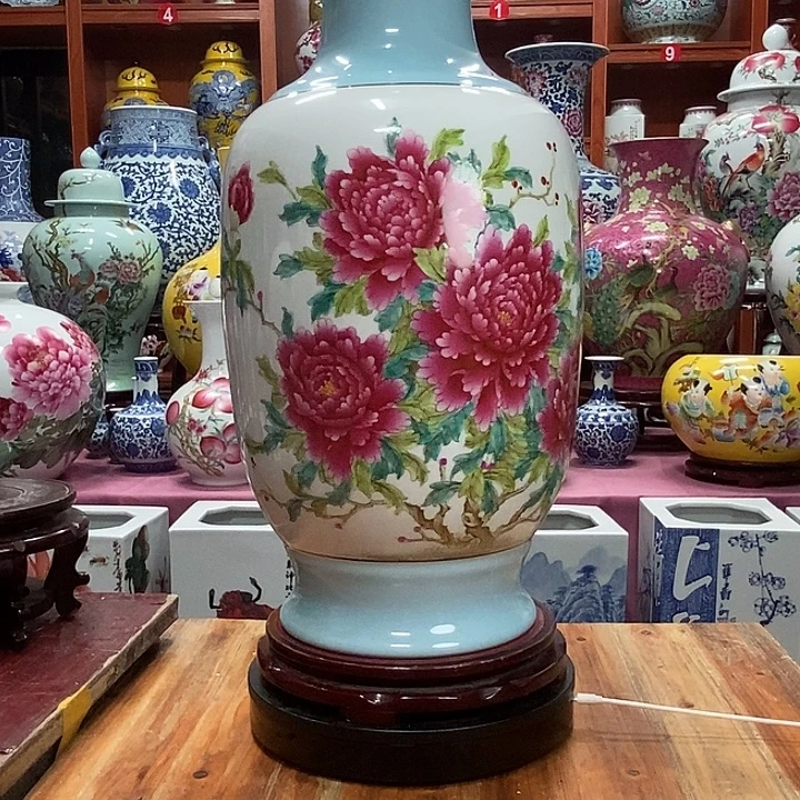 独***涯景德镇陶瓷手工手绘花瓶摆件