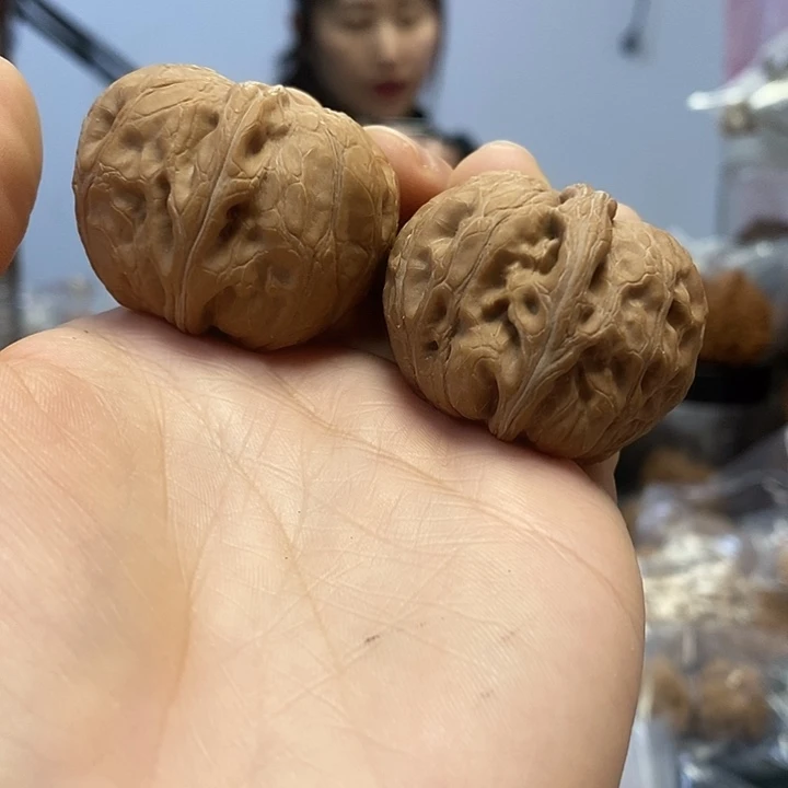 文玩核桃把件39平谷元宝尖黄