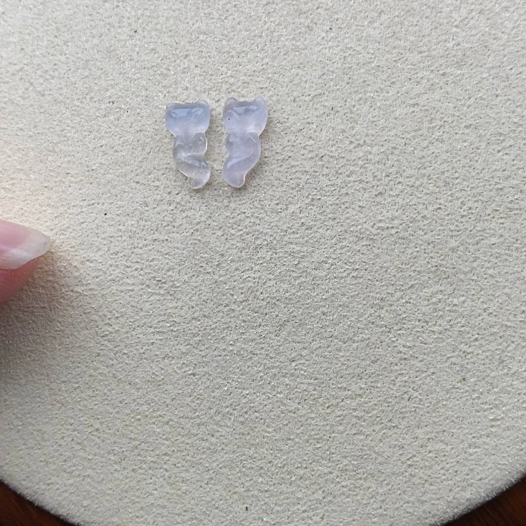 翡翠戒指未镶嵌狐狸