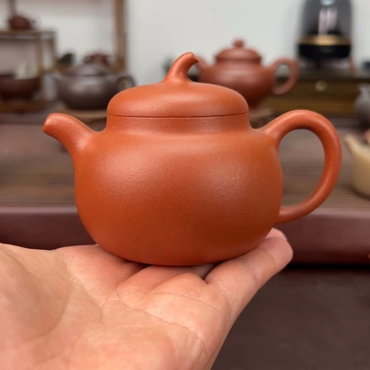 紫砂茶壶大红泥 180 毫升