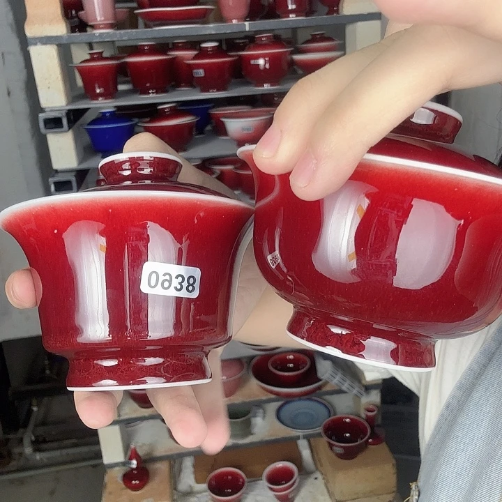 瓷片景德镇郎红陶瓷