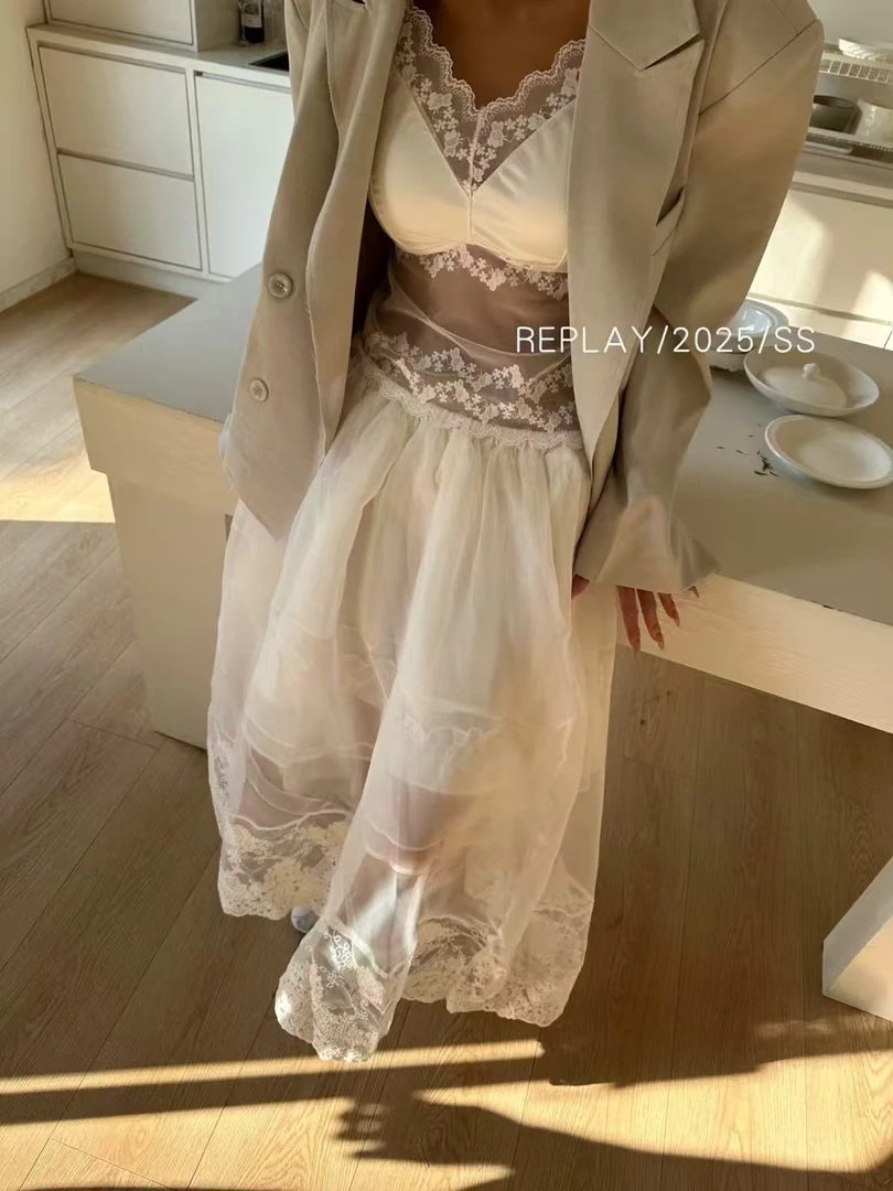 REPLAY（2036# 库）垂感慵懒百搭气质半身裙  （腰围66 裙长89）kc