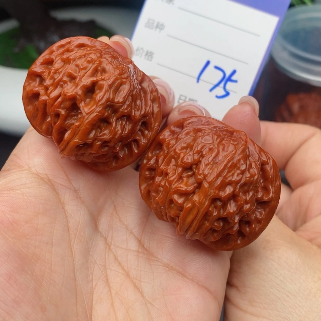 文玩核桃把件40山地磨盘175