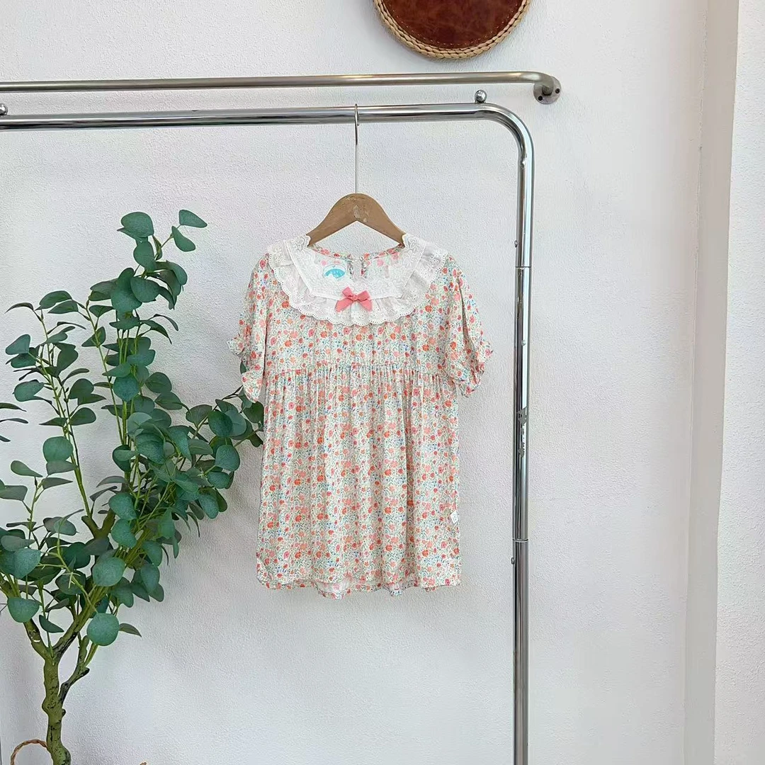 0167丫白色手绘花园家居服