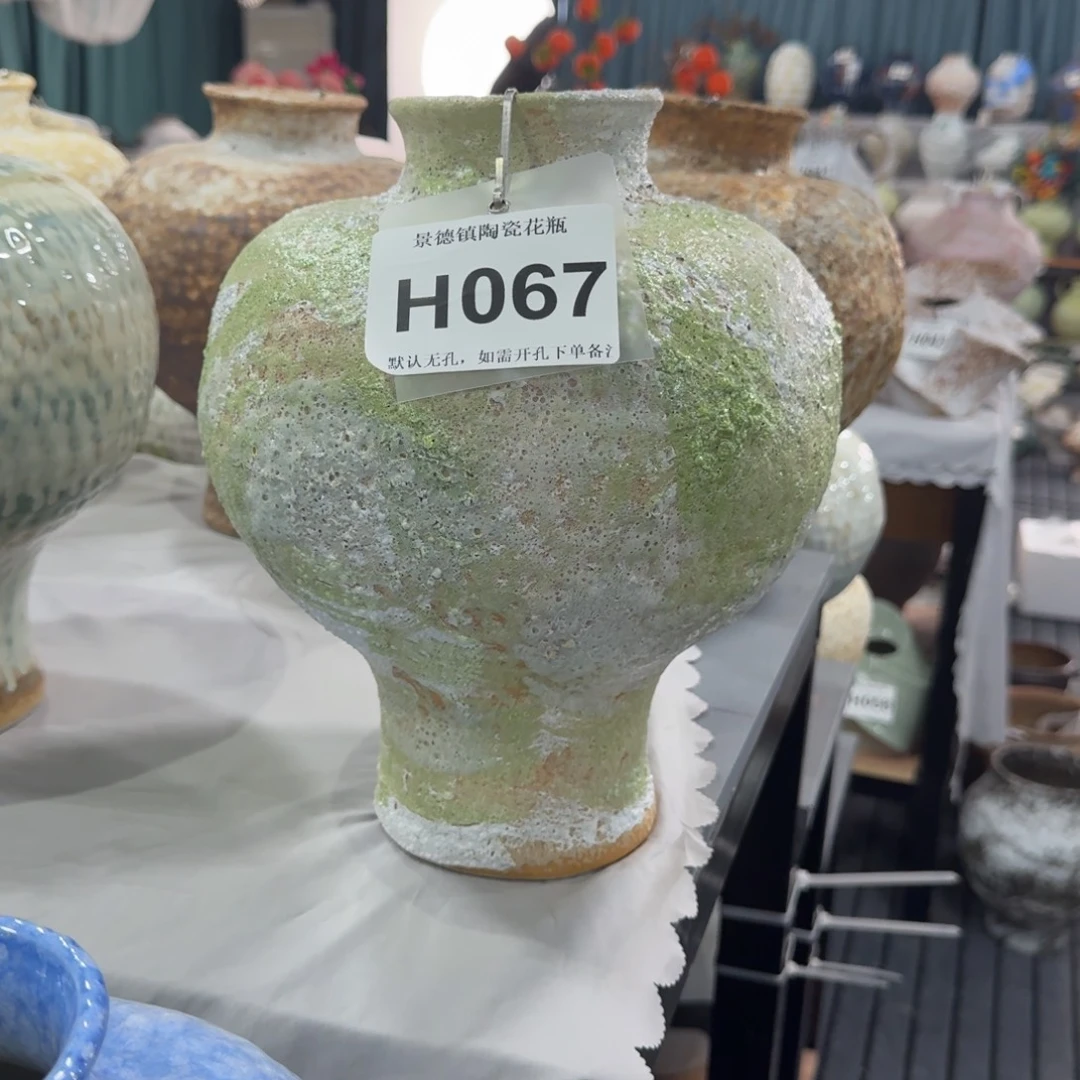 不***猪摆件景德镇高温花瓶编码067高30口8默认无孔