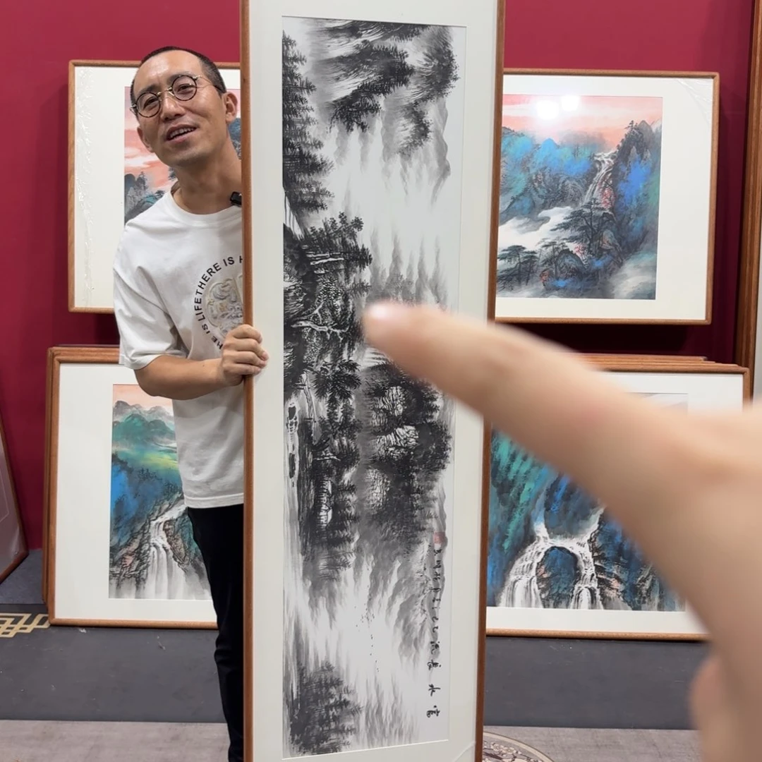 国画带框绘画160/45尺寸