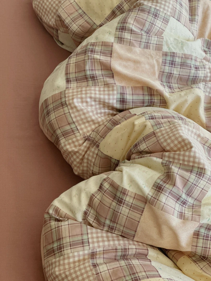 美拉德高级感色系全棉100%纯棉双层纱四件套床单被