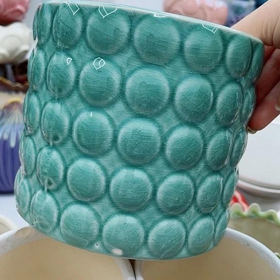 多肉绿植陶瓷花盆9.9包邮