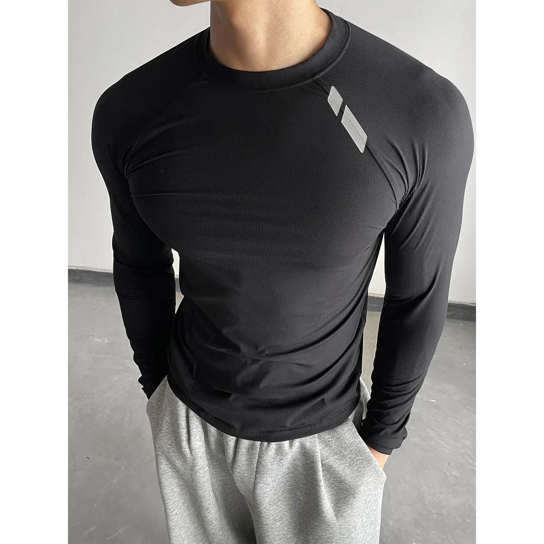 DAY N Y 运动紧身衣插肩男装袖长T袖