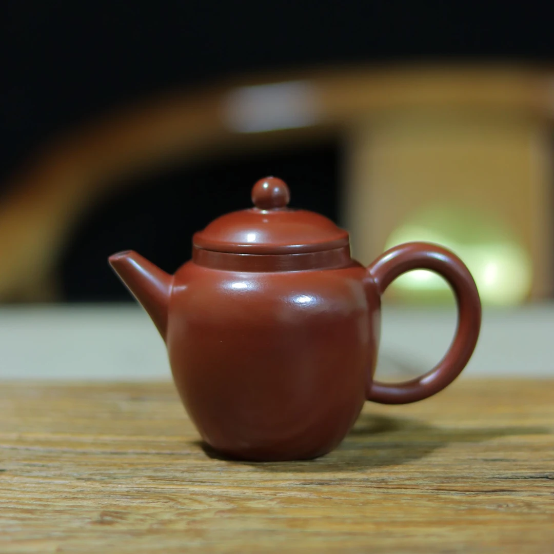 110c宫灯壶潮州原矿朱泥大红炮家用纯手工小容量泡茶壶功夫茶茶具