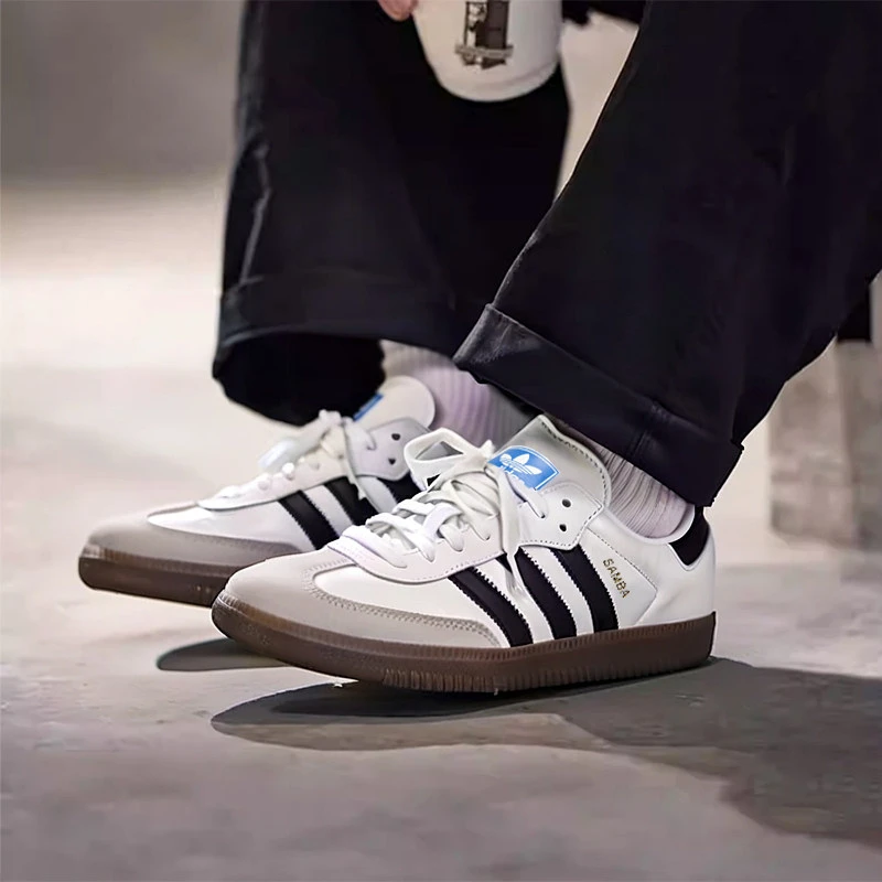 adidas阿迪达斯三叶草男鞋女鞋2025新款SAMBA运动休闲板鞋 B75806