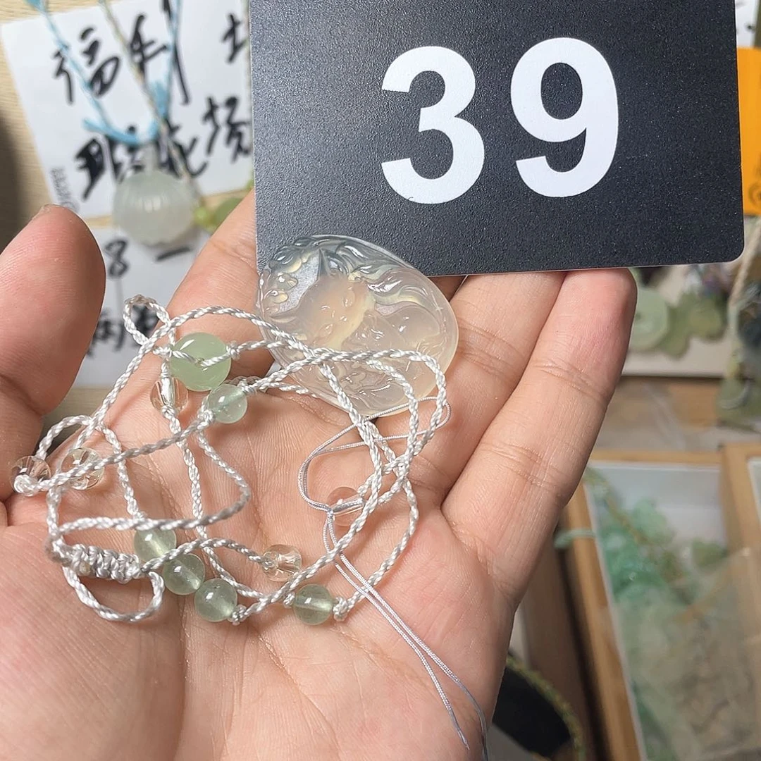 蛇纹石玉合金颈饰