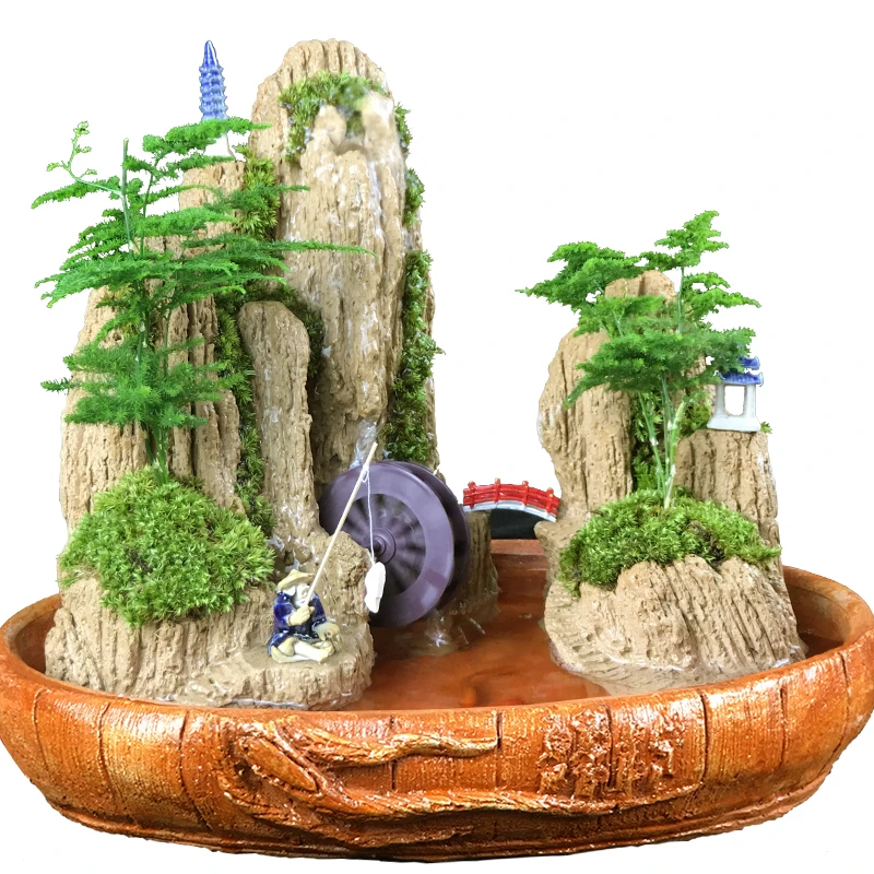 花盆鱼缸摆件灵璧石