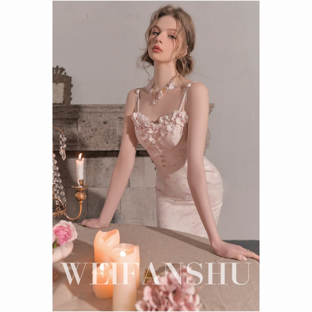 WEIFANSHU/魏凡舒时光清浅连衣裙