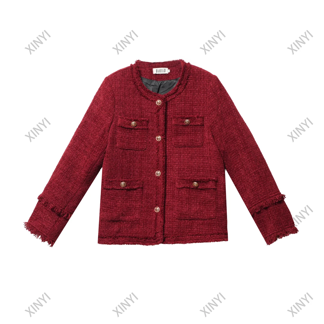 【XIN YI】春季新款时尚百搭气质显瘦小香风外套25D117