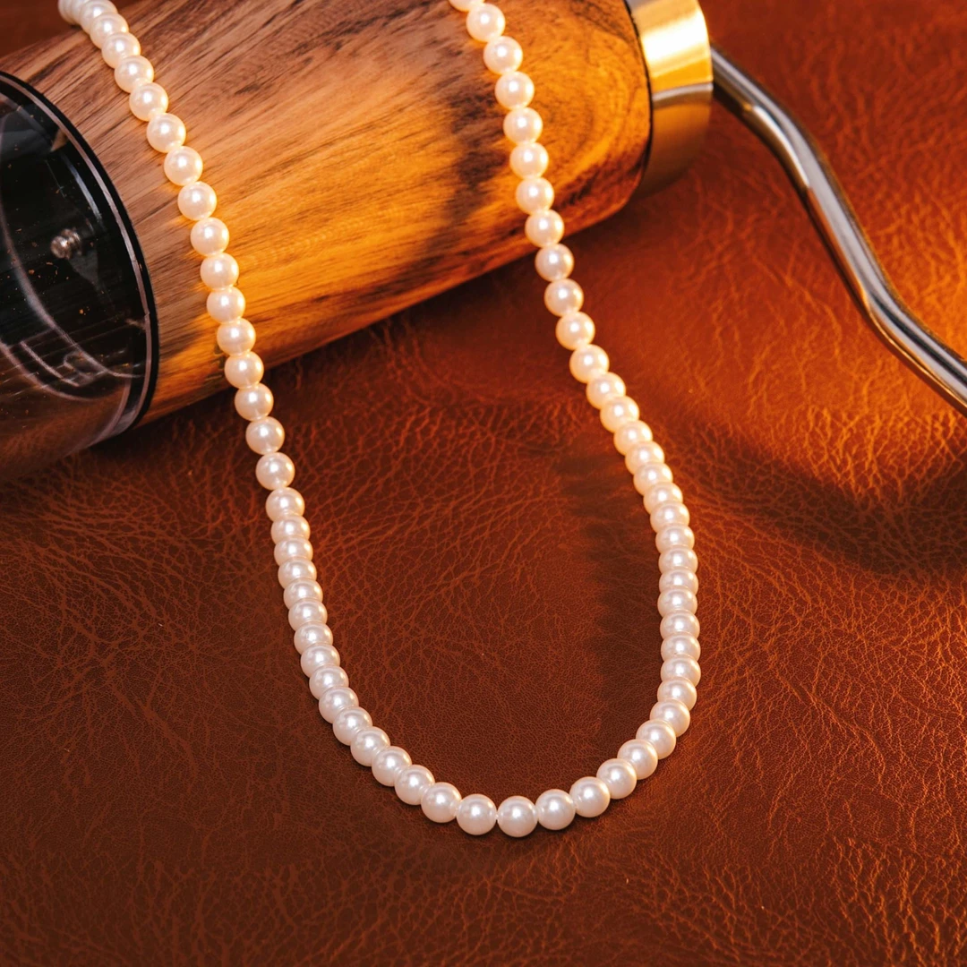 铜合金仿珍珠项链 ★ LAN ★小米珠白亮极光经典百搭款施家珍珠6523