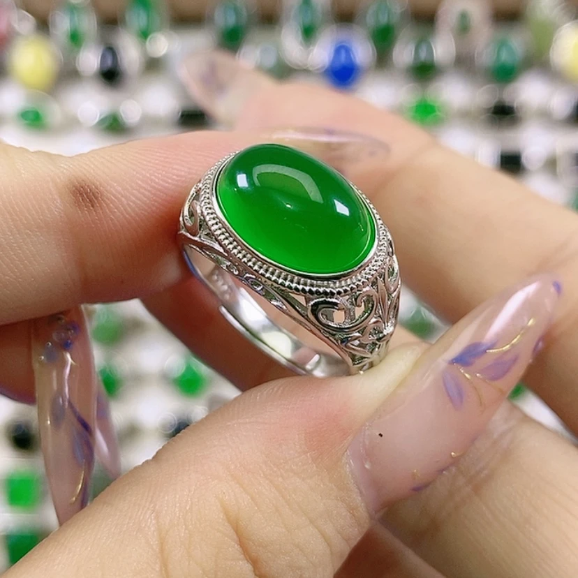 【闪购商品】玛瑙/玉髓戒指银S925镶嵌