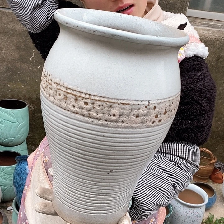 紫砂花盆正品口18高31